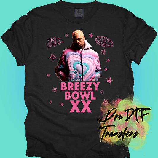 CB19 Pink XX Breezy Full Color DTF Transfer