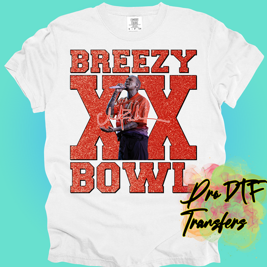 CB44 Breezy XX Red Full Color DTF Transfer