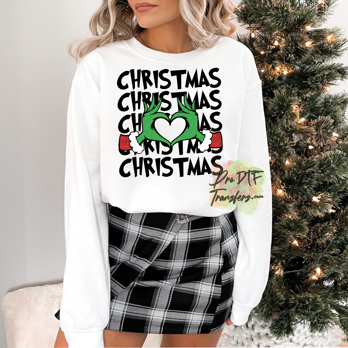 PM6 Grinch Christmas Pre Made Gang Sheet - 10 qty Same Image - Pro DTF Transfers