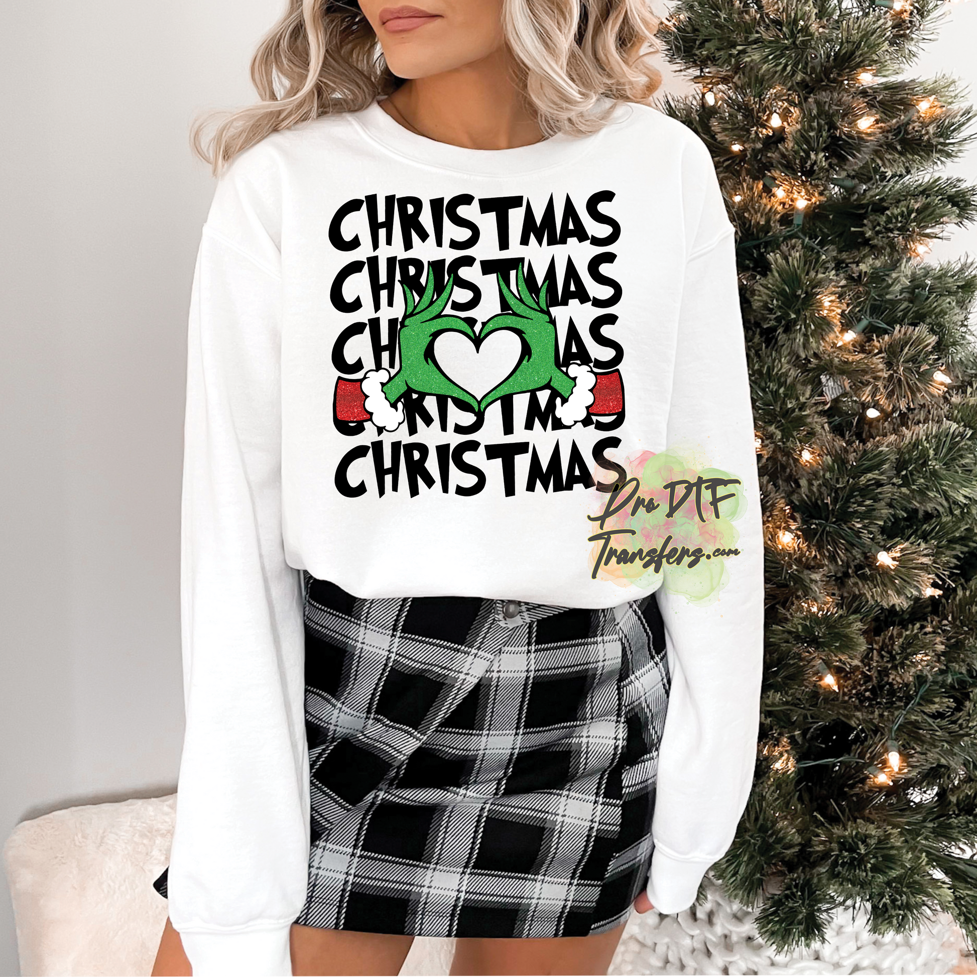 PM6 Grinch Christmas Pre Made Gang Sheet - 10 qty Same Image - Pro DTF Transfers