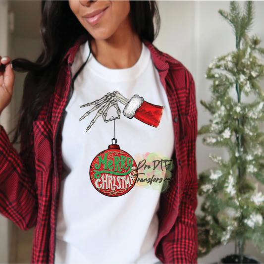 CM119 Merry Christmas Ornament Full Color DTF Transfer - Pro DTF Transfers