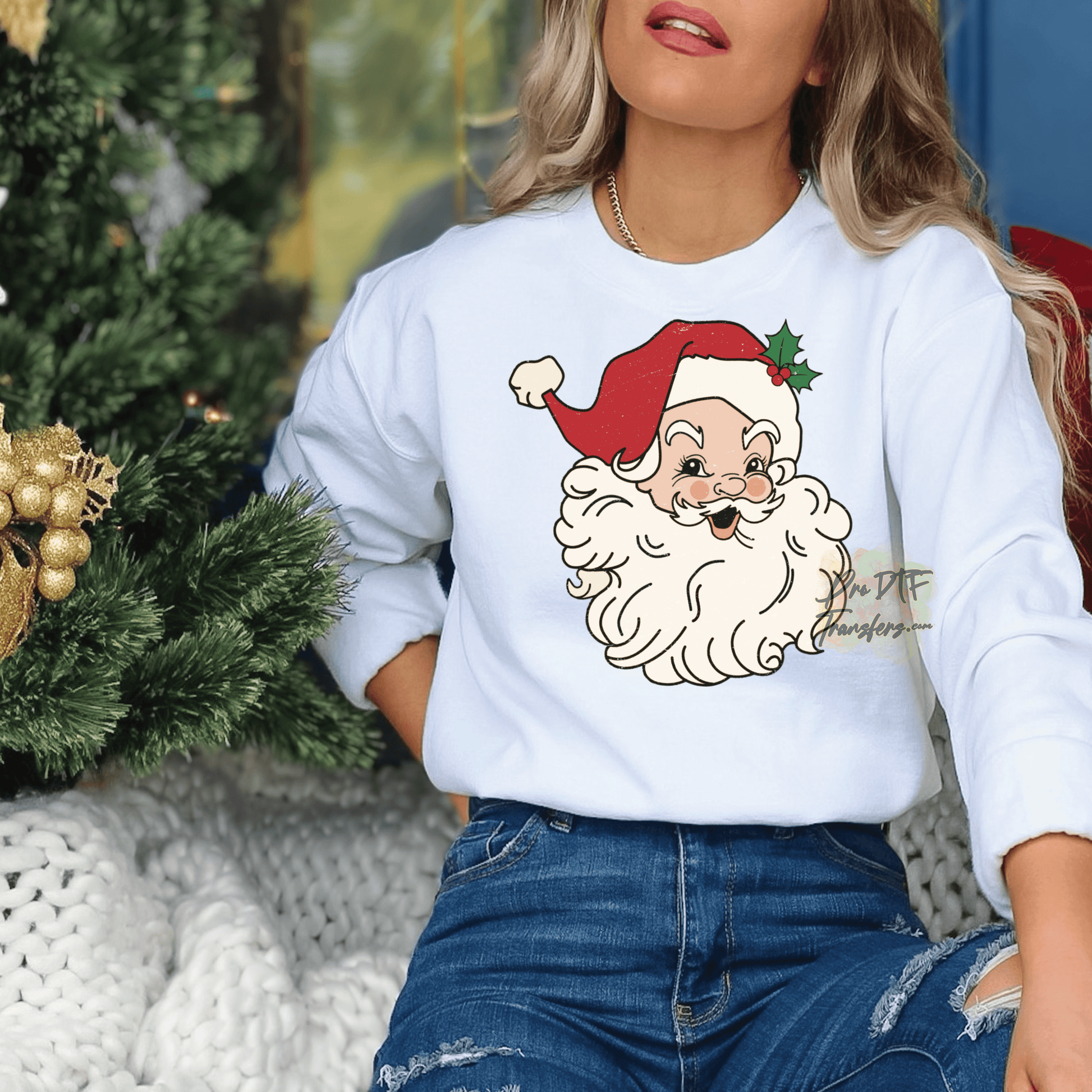 CM17 Santa Christmas Full Color DTF Transfer - Pro DTF Transfers