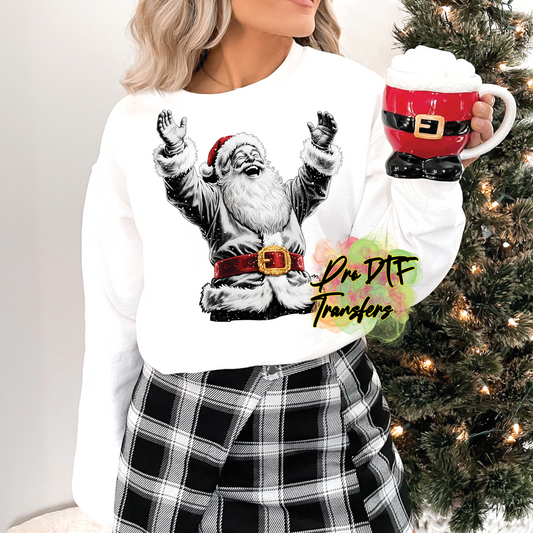 CM239 Santa Half Cheer  Full Color DTF Transfer