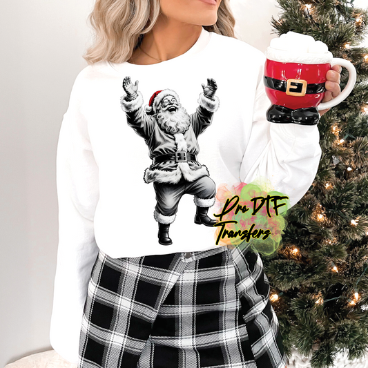 CM240 Santa Happy Dance Full Color DTF Transfer
