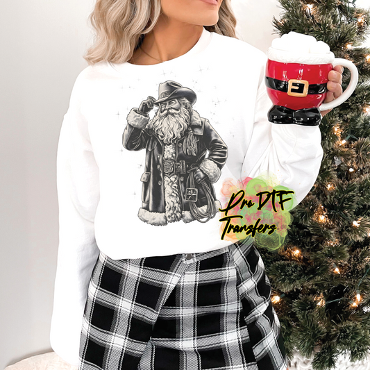 CM242 Santa Cowboy Full Color DTF Transfer