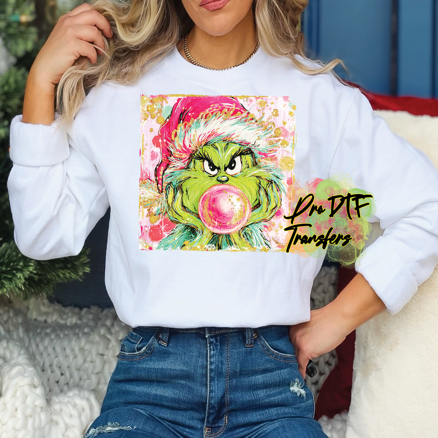 CM272 Grinch Painting Full Color DTF Transfer