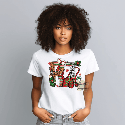 CM29 RT Nurse Christmas Full Color DTF Transfer - Pro DTF Transfers