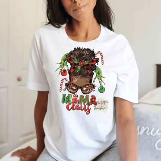 CM4 Mama Claus Christmas Full Color DTF Transfer - Pro DTF Transfers