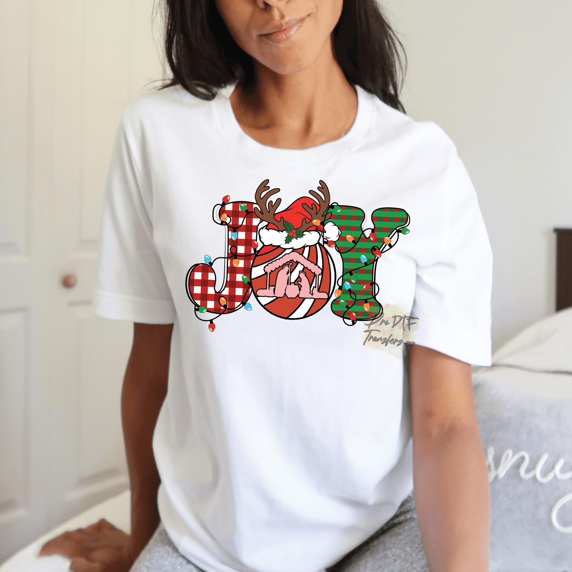 CM42 Christmas JoY Full Color DTF Transfer - Pro DTF Transfers