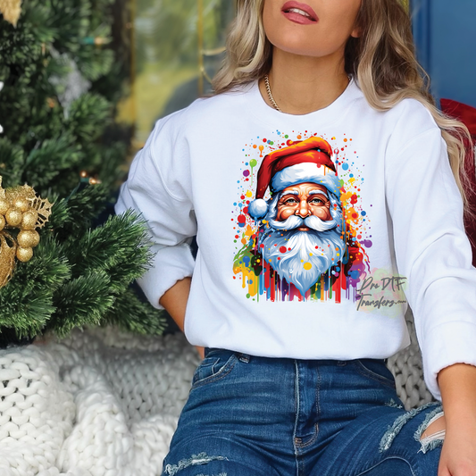 CM45 Santa Drip Full Color DTF Transfer - Pro DTF Transfers