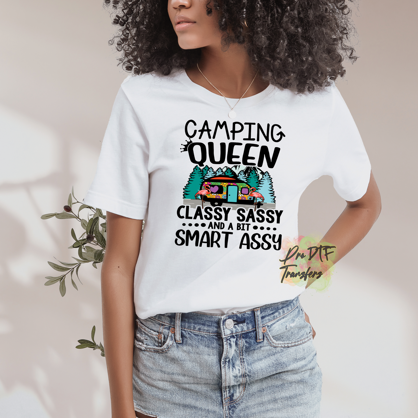 CP14 Camping Queen Full Color DTF Transfer - Pro DTF Transfers