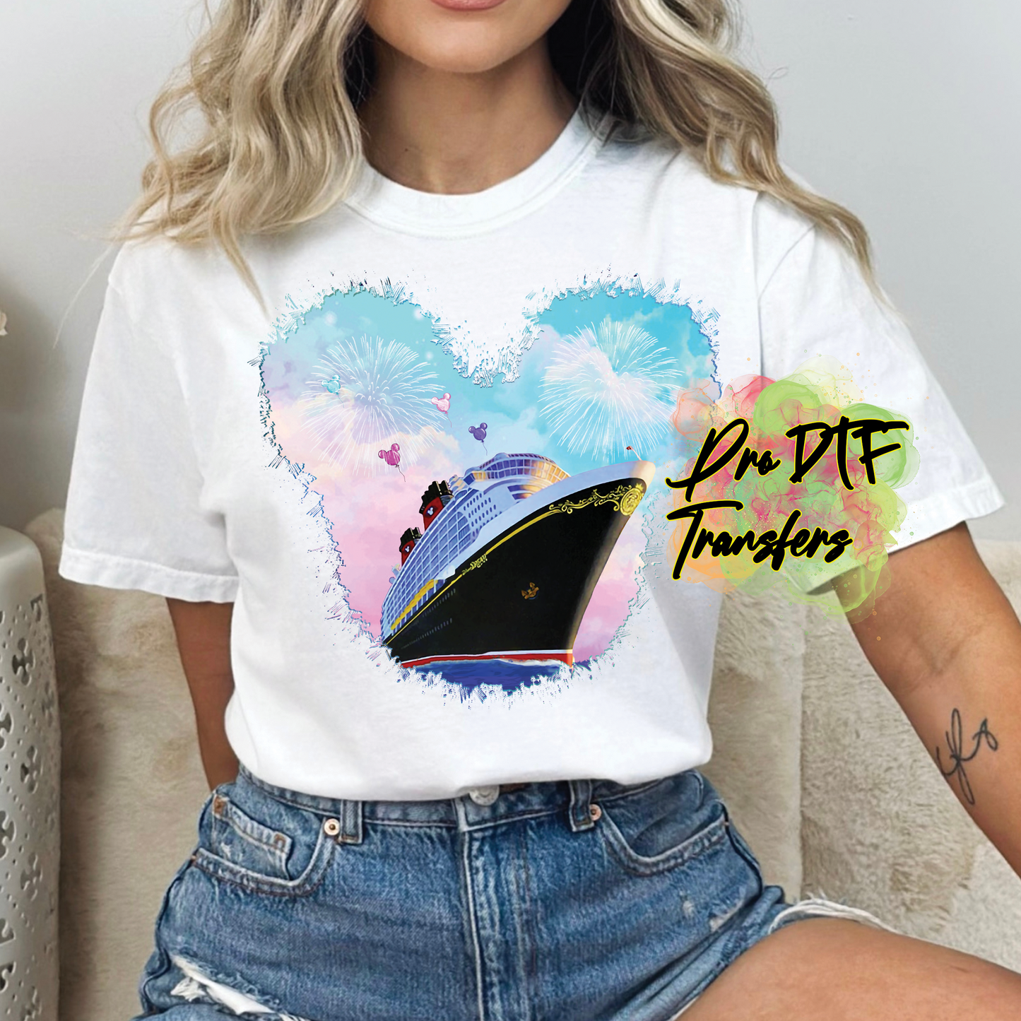 CR12 Mouse Cruise Full Color DTF Transfer