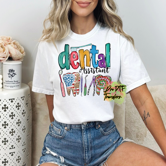 DA18 Dental Assistant Full Color DTF Transfer - Pro DTF Transfers
