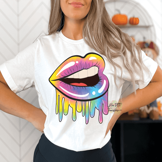 FV37 Drip Lips Full Color DTF Transfer - Pro DTF Transfers