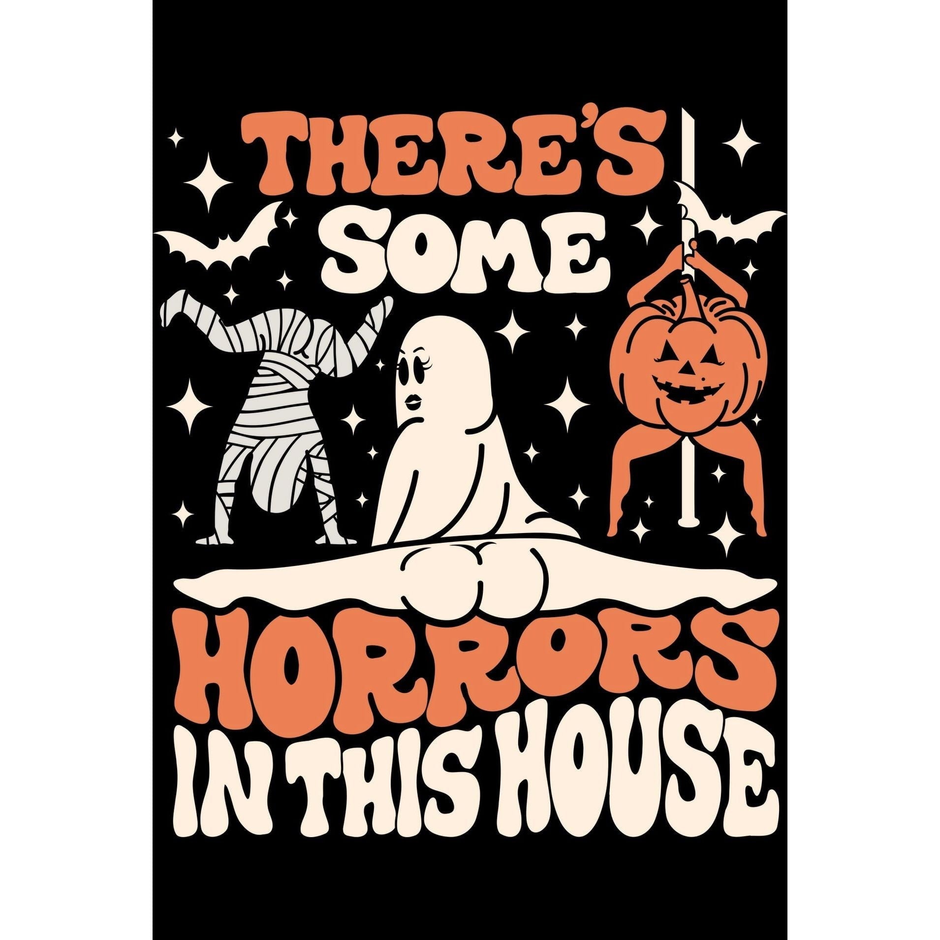 HW306 Horrors in the House Full Color DTF Transfer - Pro DTF Transfers