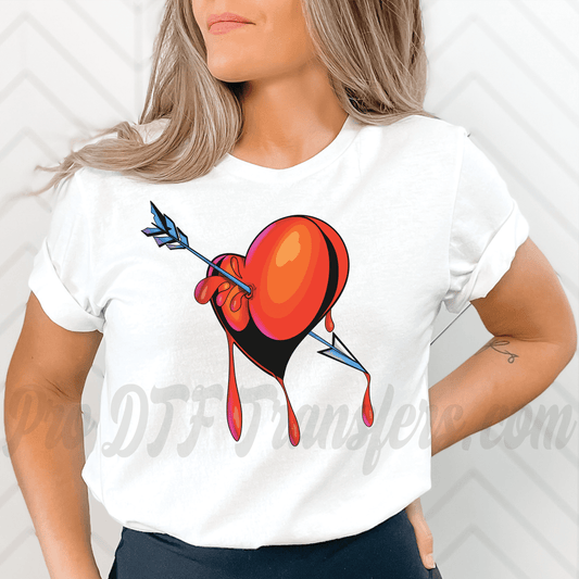 HH109 Arrow Heart Full Color DTF Transfer - Pro DTF Transfers