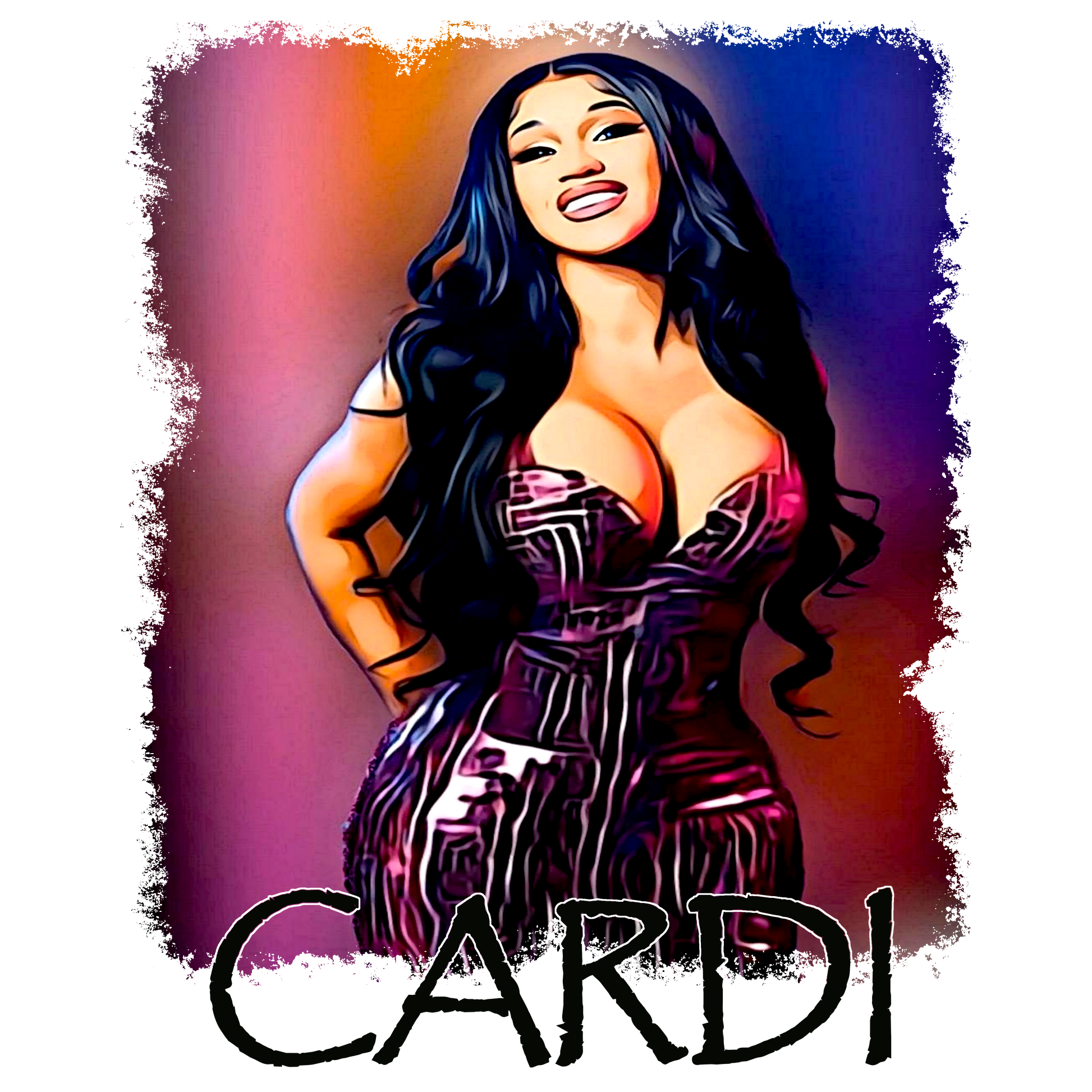 HH114 Cardi B Full Color DTF Transfer - Pro DTF Transfers