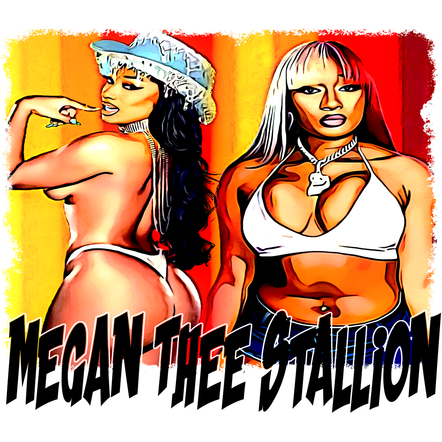 HH124 Meagan Thee Stallion Full Color DTF Transfer - Pro DTF Transfers