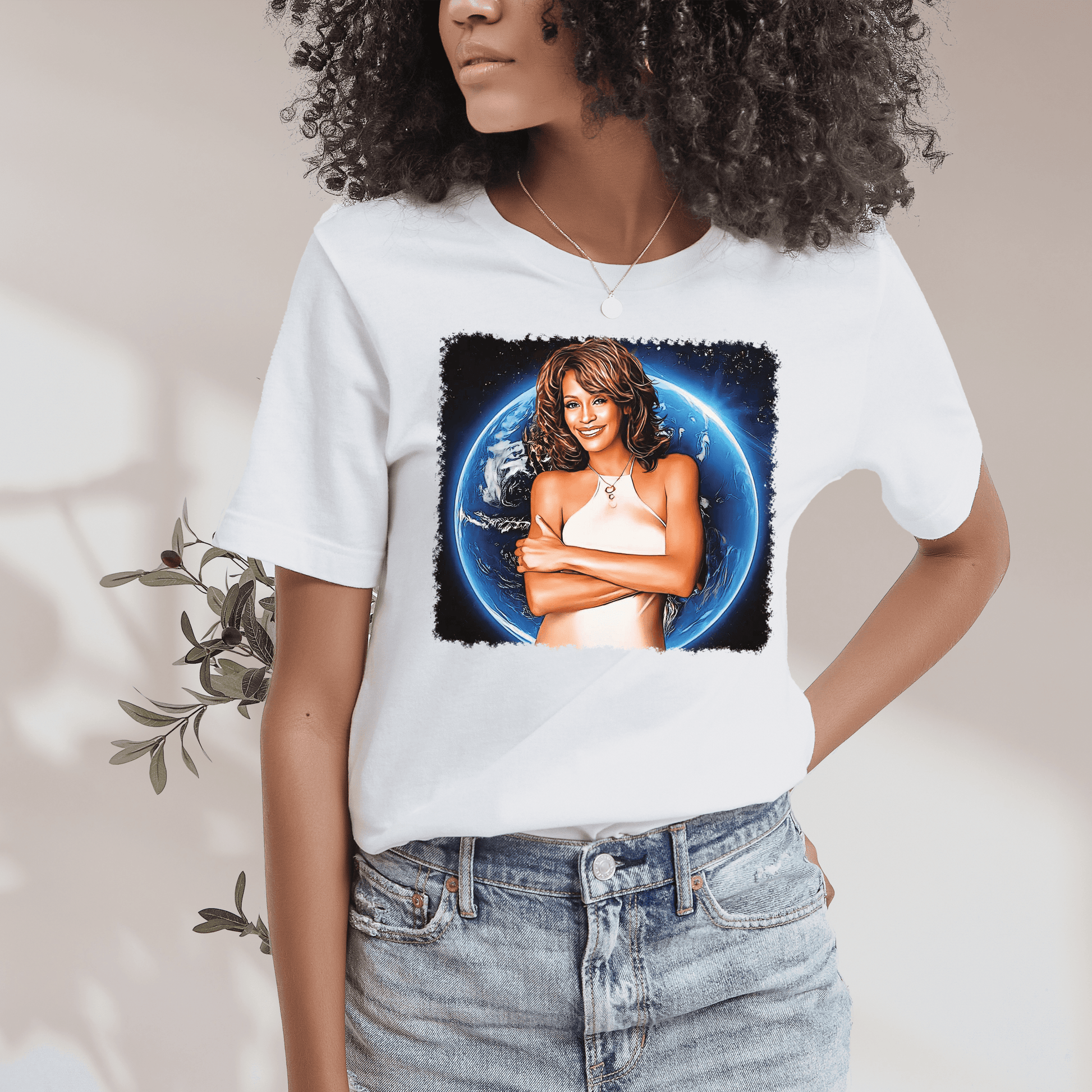 HH130 Whitney Houston Full Color DTF Transfer - Pro DTF Transfers