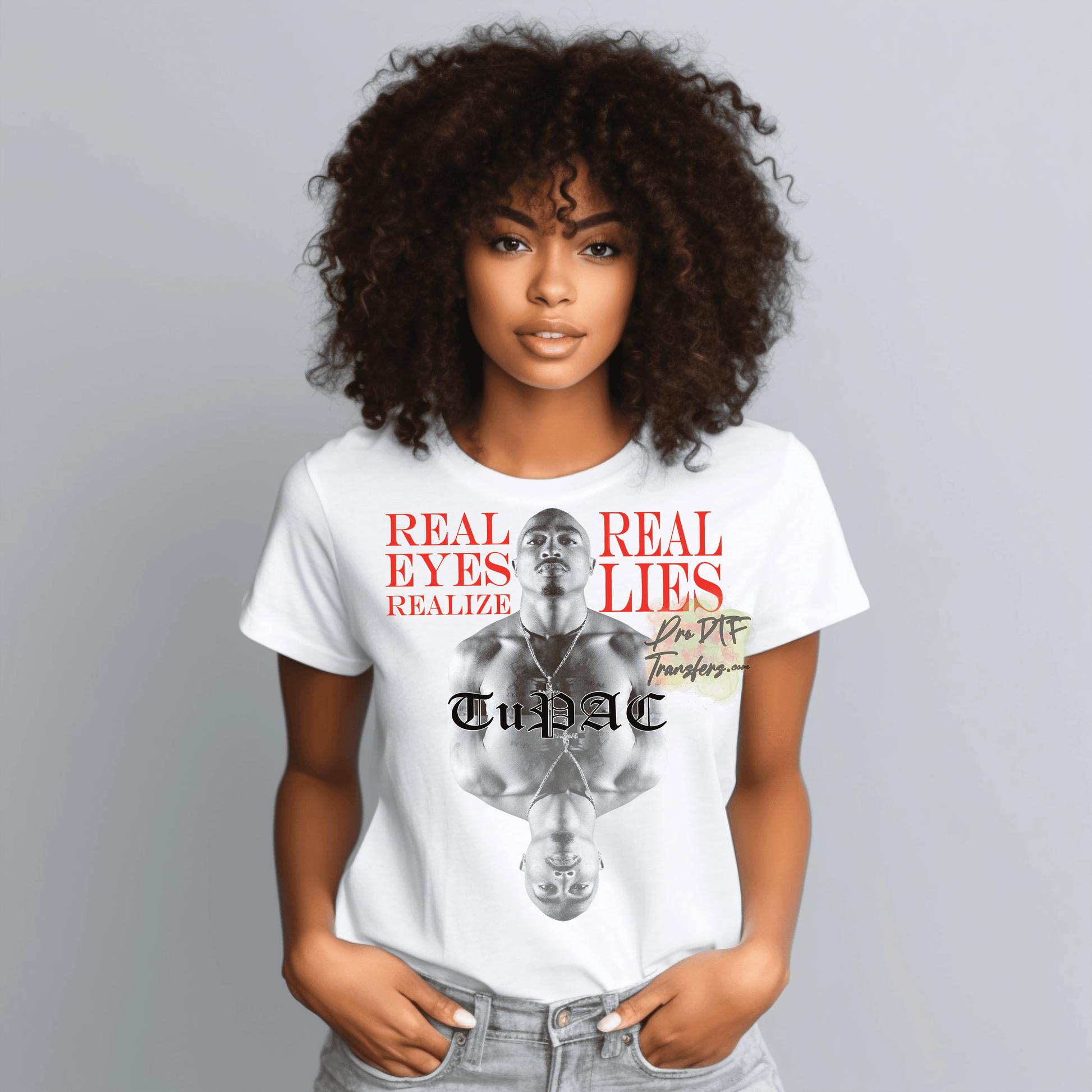 HH138 TuPac Real Eyes Full Color DTF Transfer - Pro DTF Transfers