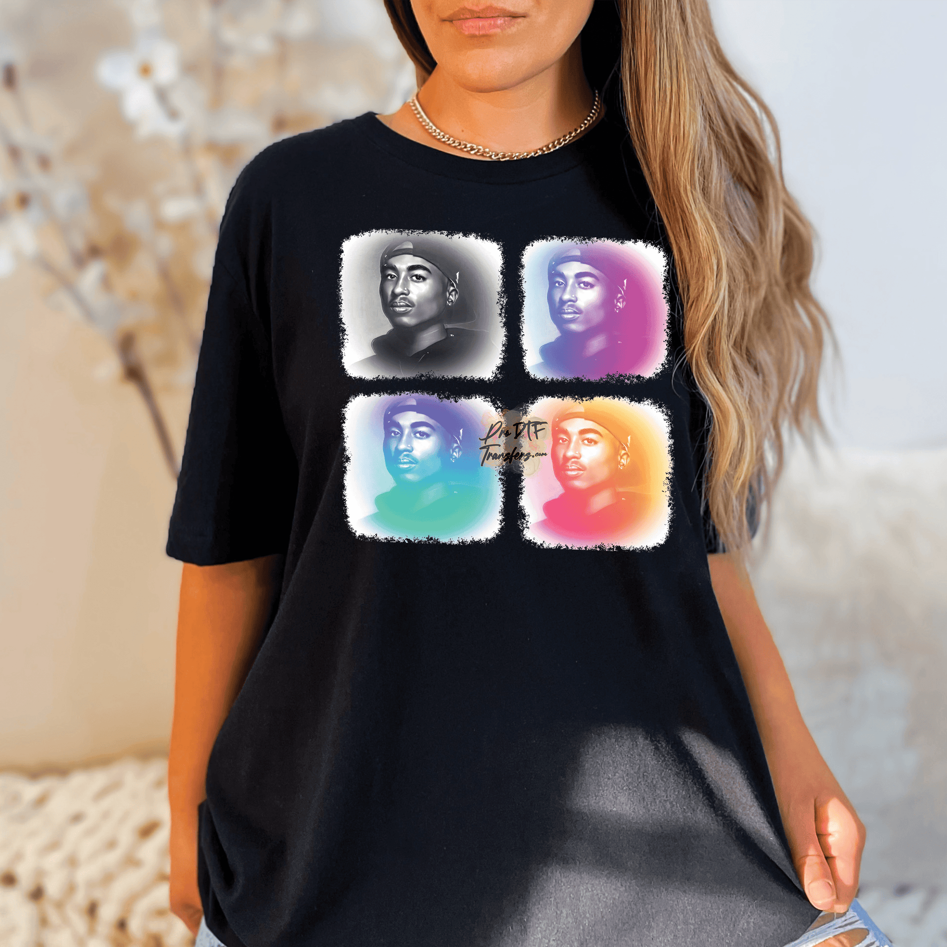HH152 Tupac Multi Color Full Color DTF Transfer - Pro DTF Transfers