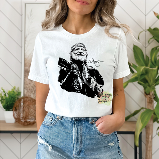 HH176 Willie Nelson Full Color DTF Transfer - Pro DTF Transfers