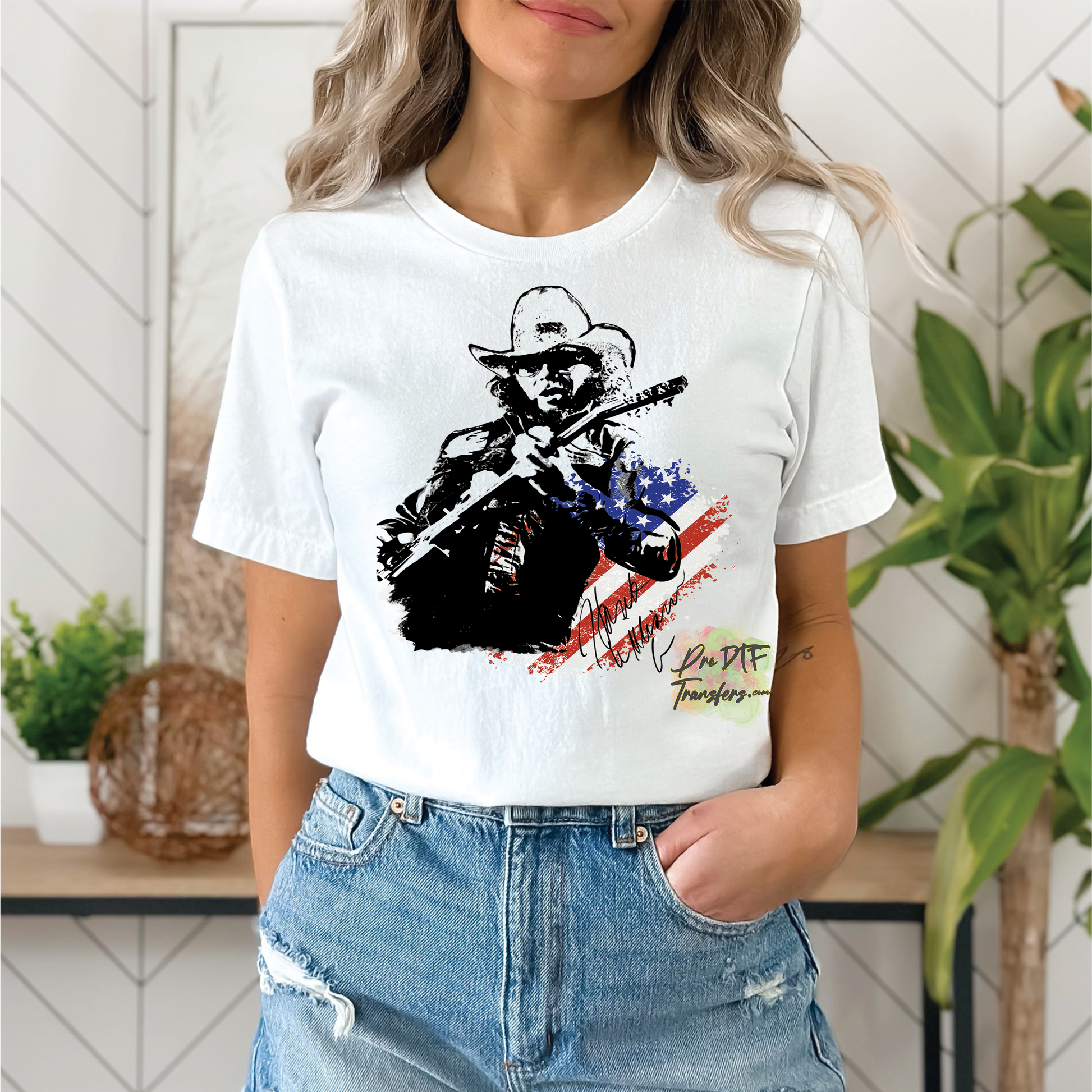 HH179 Hank Williams Jr Full Color DTF Transfer - Pro DTF Transfers