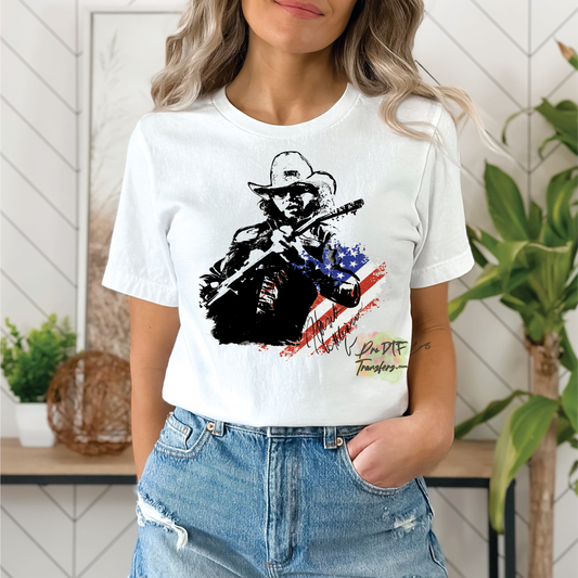 HH179 Hank Williams Jr Full Color DTF Transfer - Pro DTF Transfers