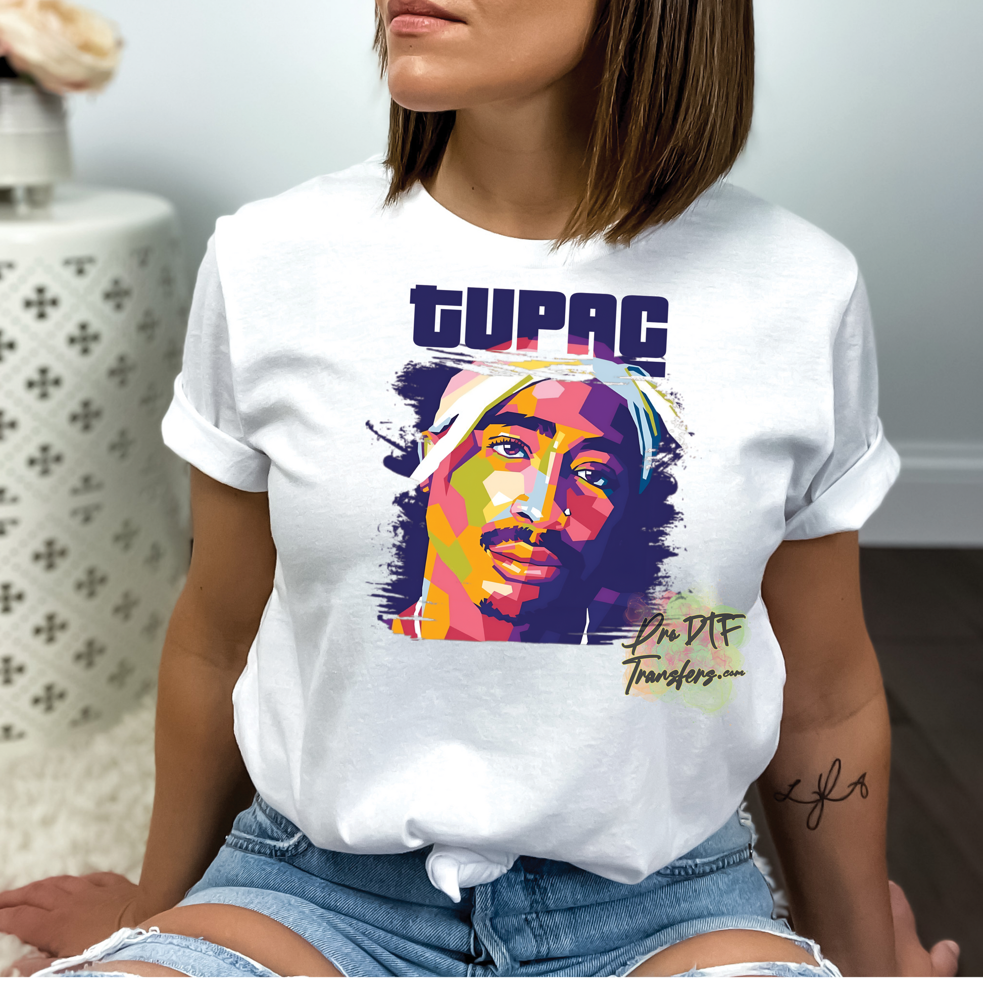 HH185 Tupac  Full Color DTF Transfer - Pro DTF Transfers