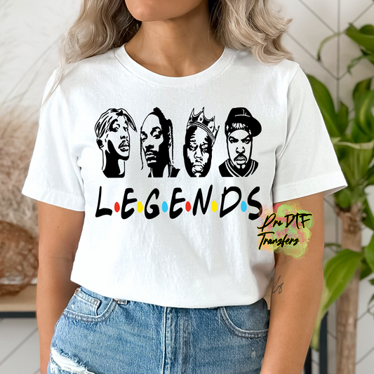 HH211 Hip Hop Legends Full Color DTF Transfer - Pro DTF Transfers