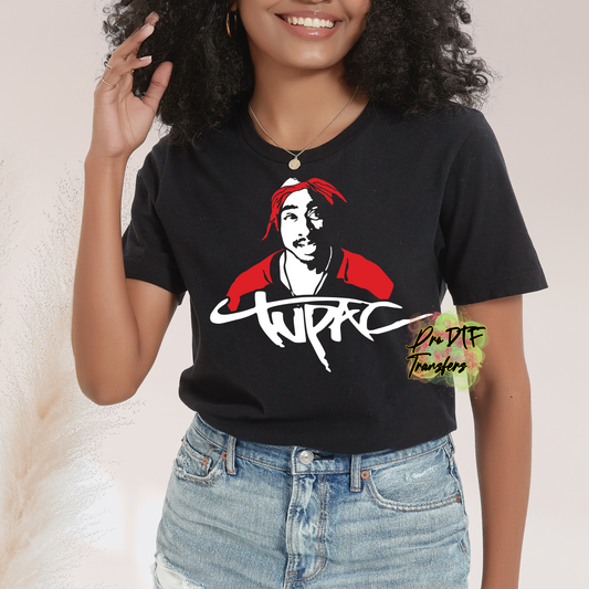 HH53 TuPac Red Bandana Full Color DTF Transfer - Pro DTF Transfers