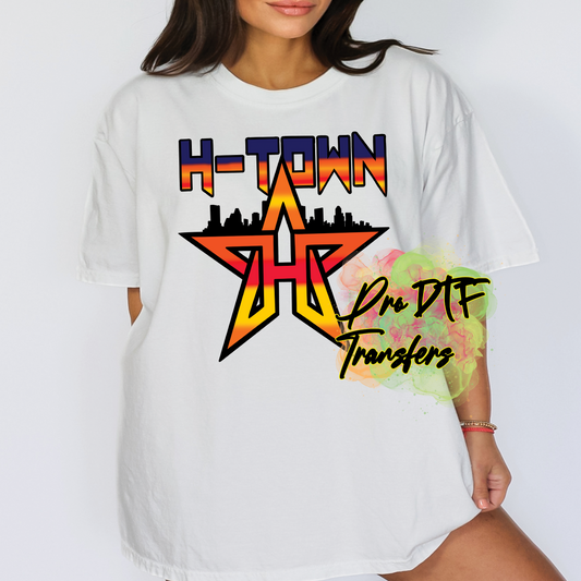 HT29 H-Town Blk Full Color DTF Transfer