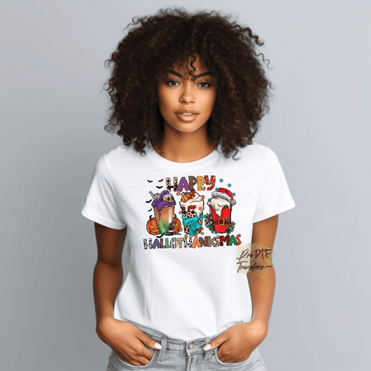 HW272 HalloThanksMas Full Color DTF Transfer - Pro DTF Transfers