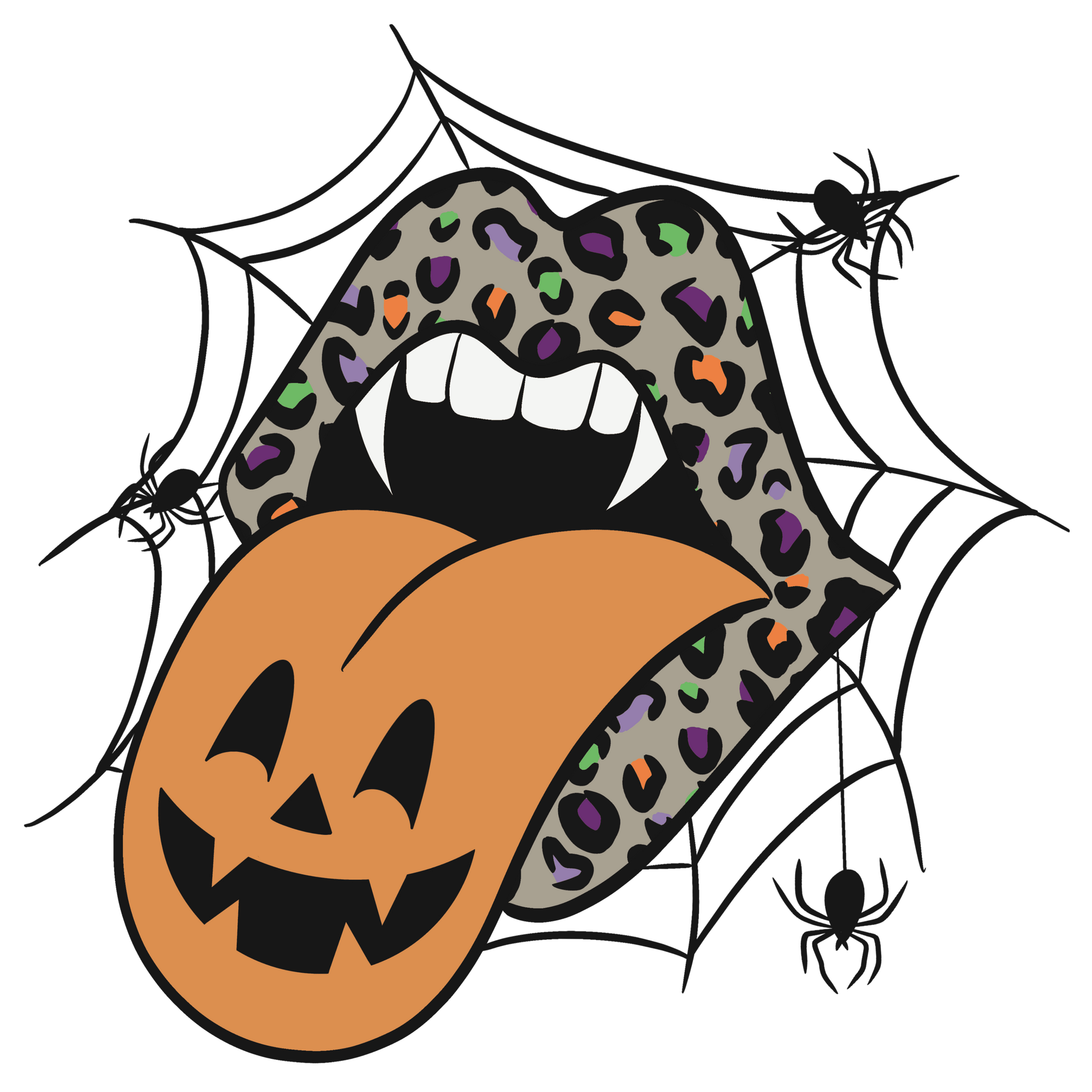 HW301 Halloween Lips Full Color DTF Transfer - Pro DTF Transfers