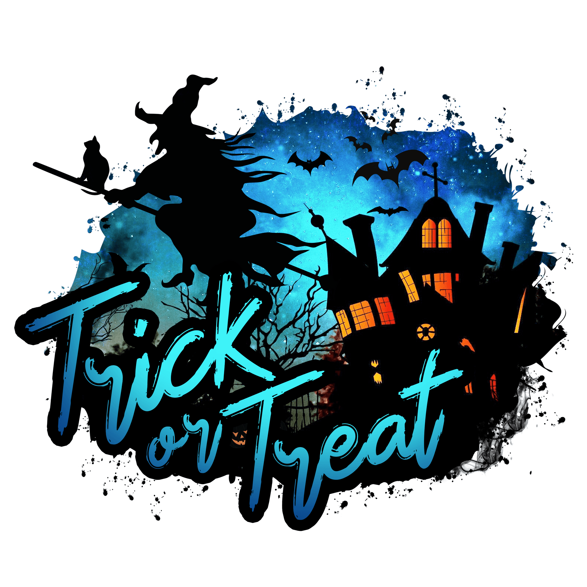 HW302 Trick or Treat Full Color DTF Transfer - Pro DTF Transfers