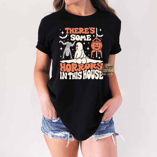 HW306 Horrors in the House Full Color DTF Transfer - Pro DTF Transfers