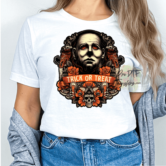 HW324 Halloween Trick or Treat Full Color DTF Transfer - Pro DTF Transfers