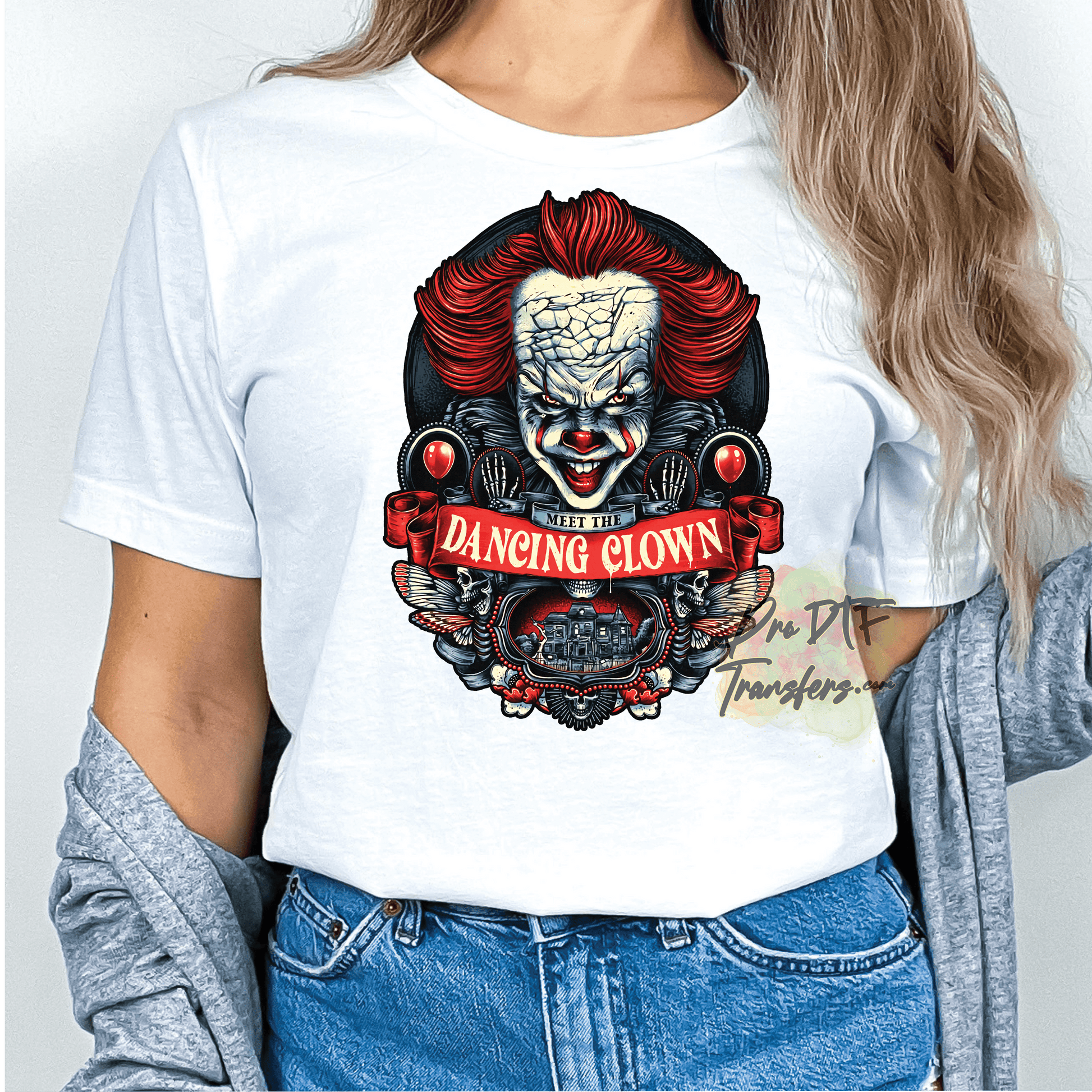 HW329 Dancing Clown Full Color DTF Transfer - Pro DTF Transfers