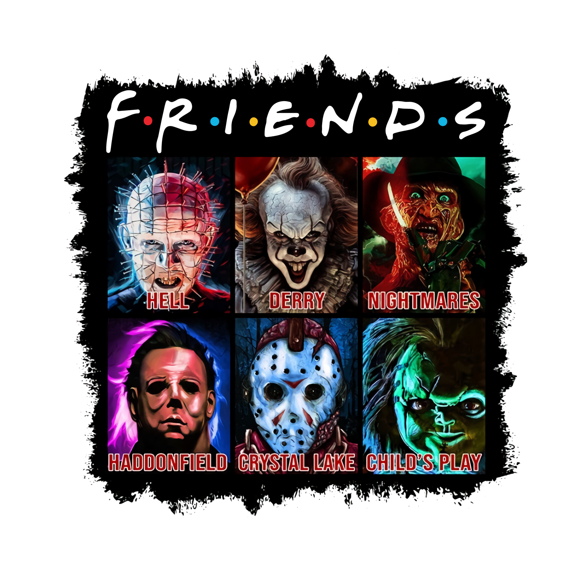 HW59 Halloween Friends Full Color DTF Transfer - Pro DTF Transfers