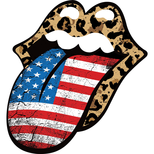 J105 America Tongue Full Color DTF Transfer - Pro DTF Transfers