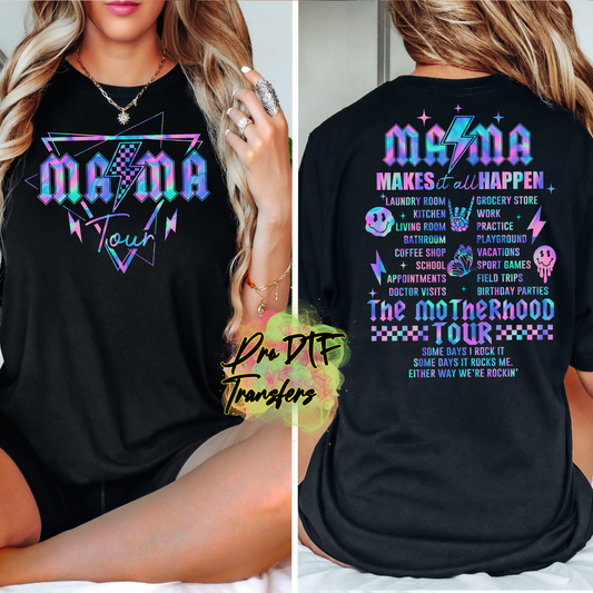 MD20 Mama Tour Front and Back Full Color DTF Transfer - Pro DTF Transfers