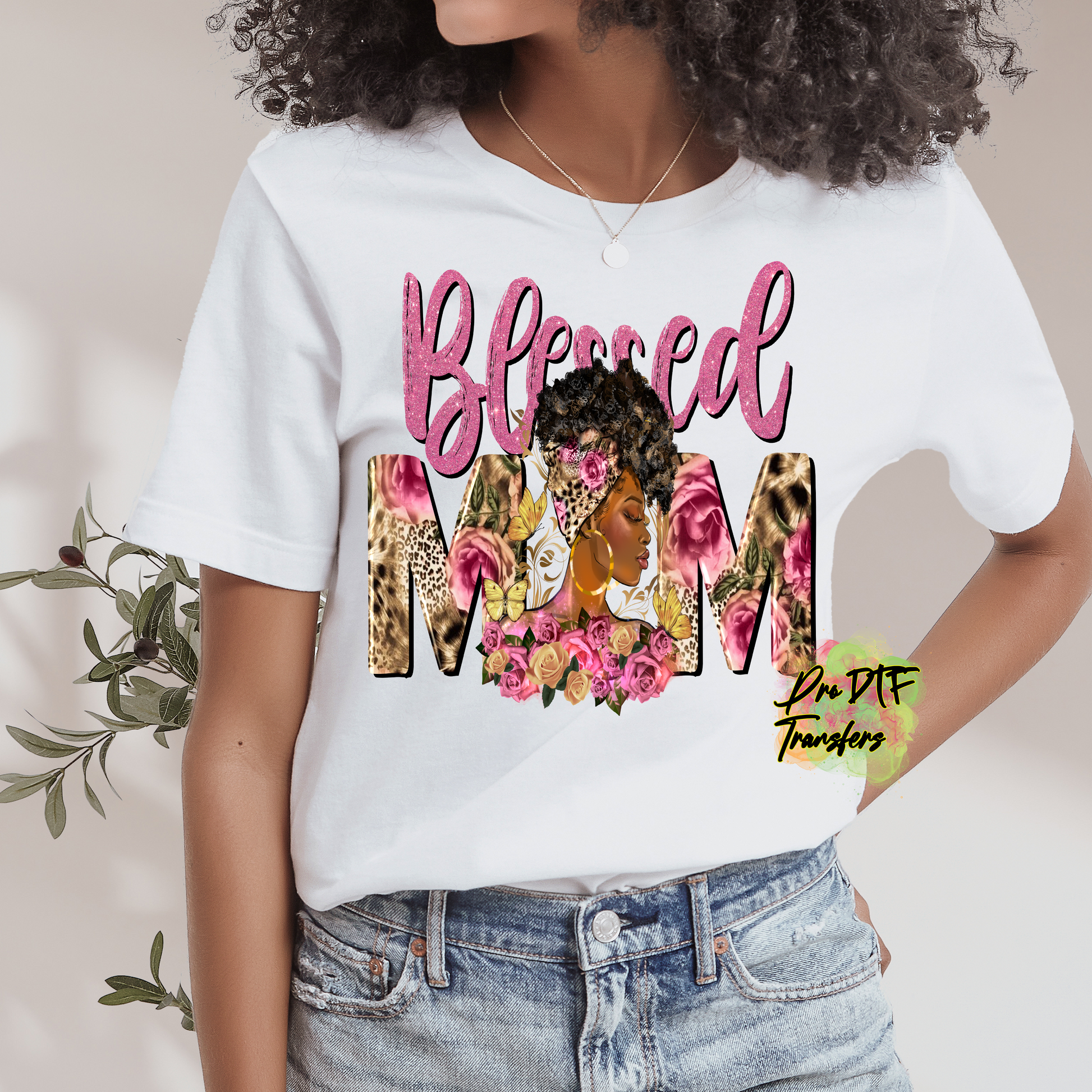 MD23 Blessed Mom Full Color DTF Transfer - Pro DTF Transfers