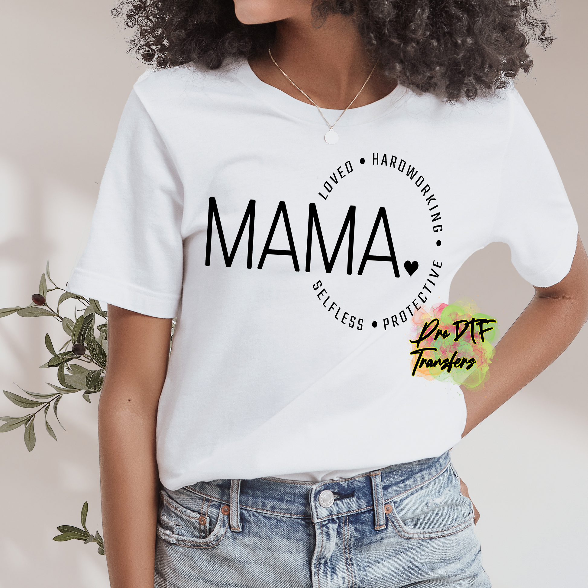 MD9 Mama SelfLess Blk Full Color DTF Transfer - Pro DTF Transfers