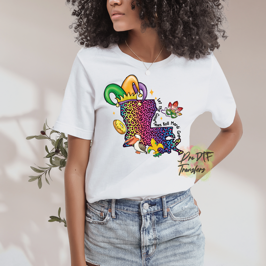 MG15 Louisiana Mardi Gras Full Color Transfer - Pro DTF Transfers