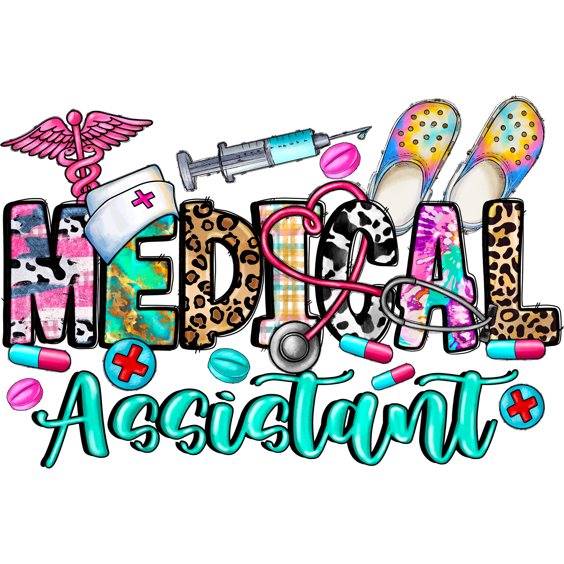 N110 Medical Assistant Full Color DTF Transfer - Pro DTF Transfers