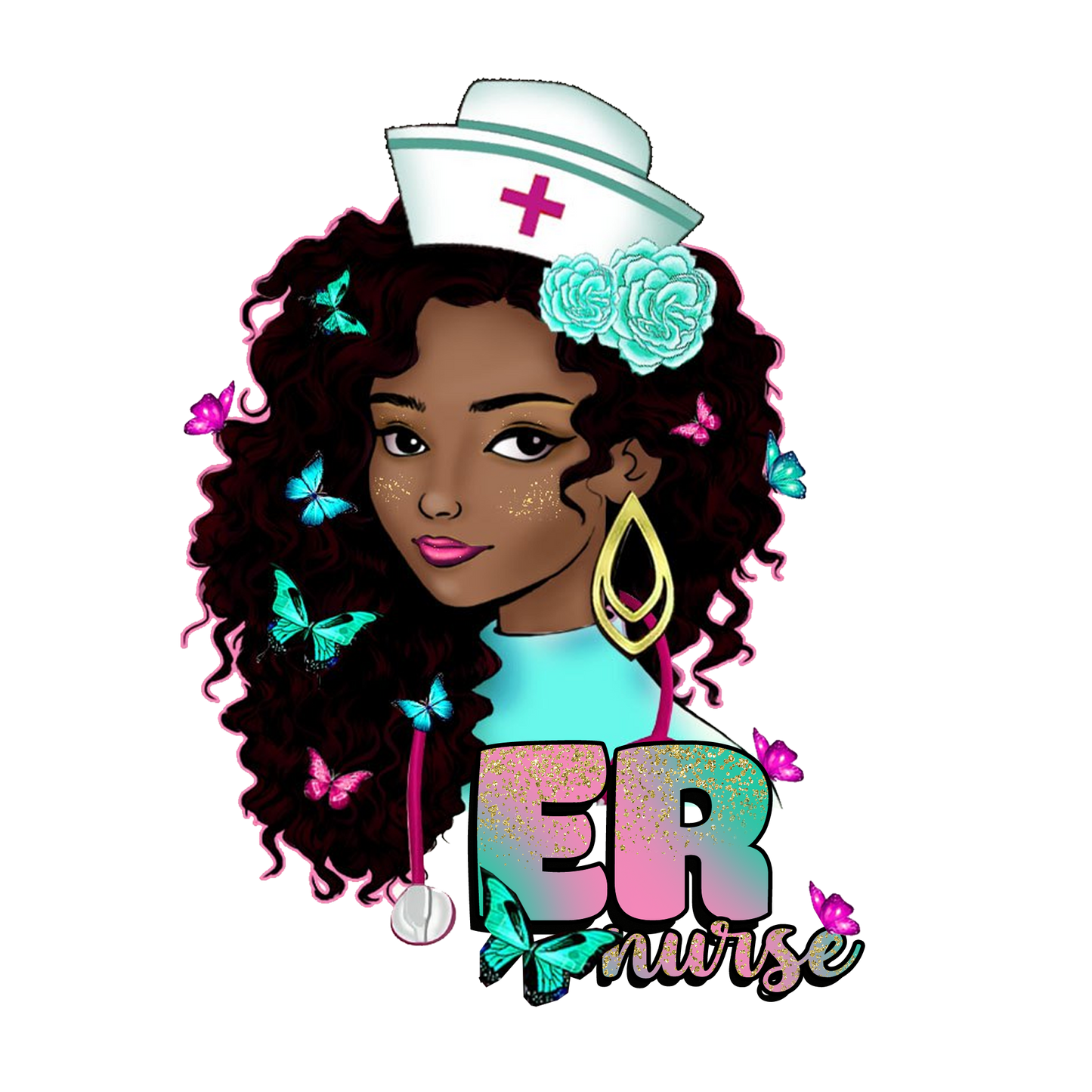 N121 ER Nurse Full Color DTF Transfer - Pro DTF Transfers