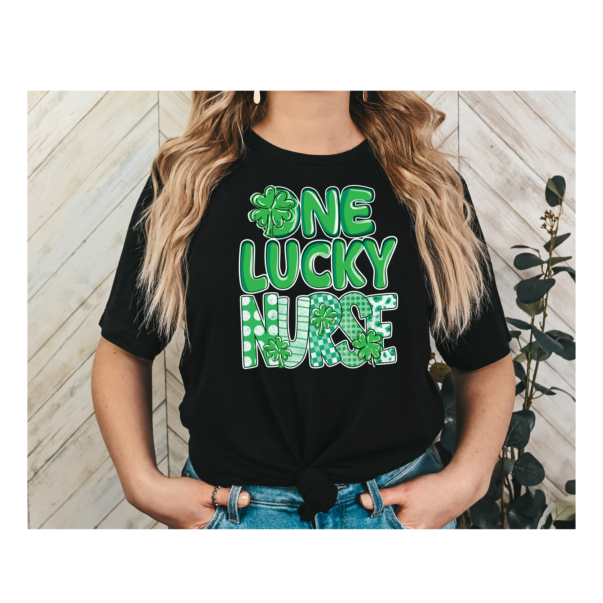 N156 One Lucky Nurse 3 Full Color DTF Transfer - Pro DTF Transfers