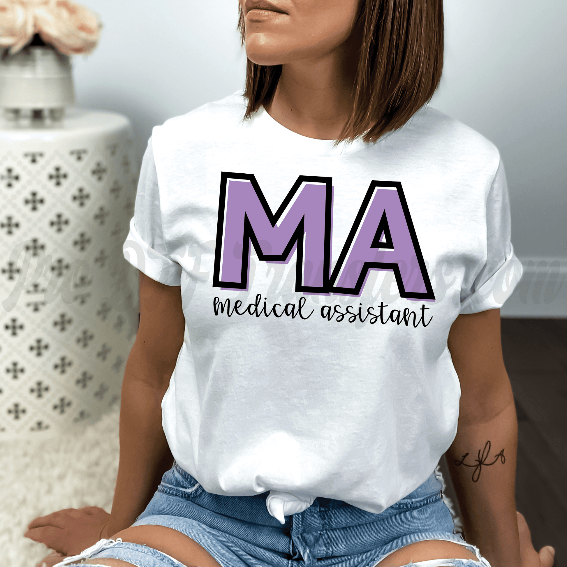 N173 MA Nurse Full Color DTF Transfer - Pro DTF Transfers
