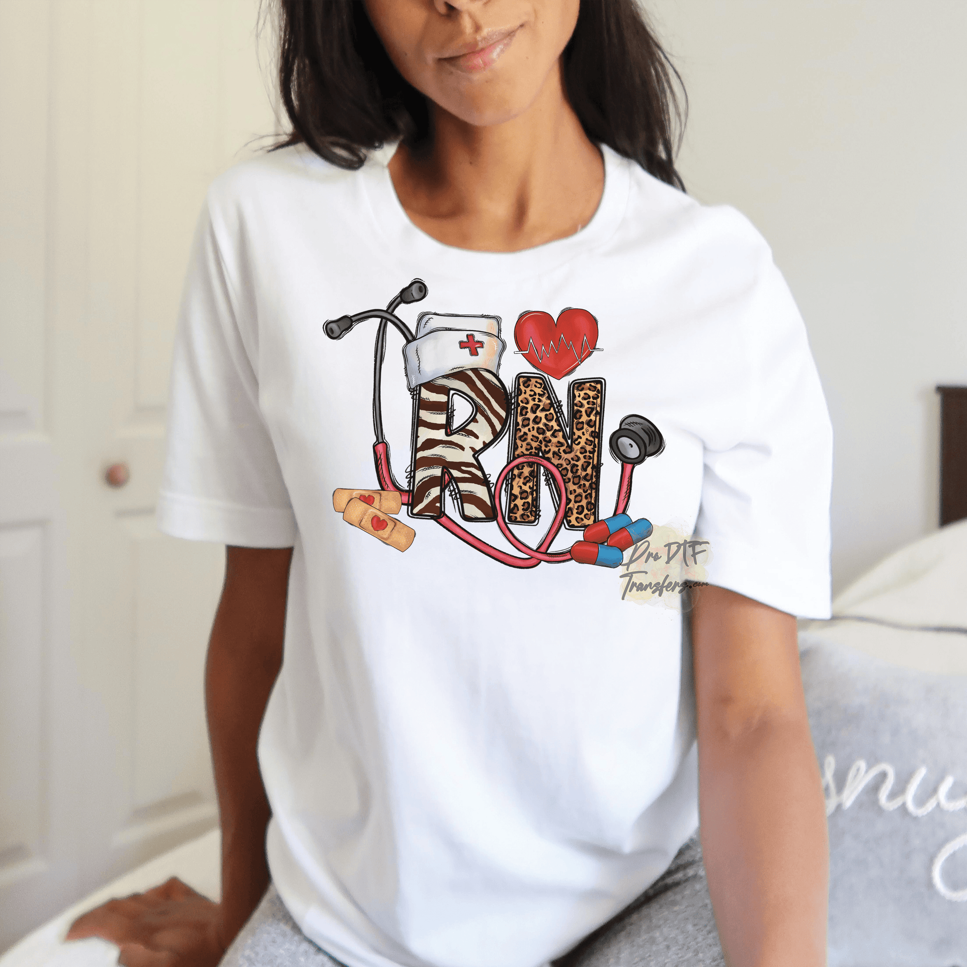 N176 RN Nurse Full Color DTF Transfer - Pro DTF Transfers