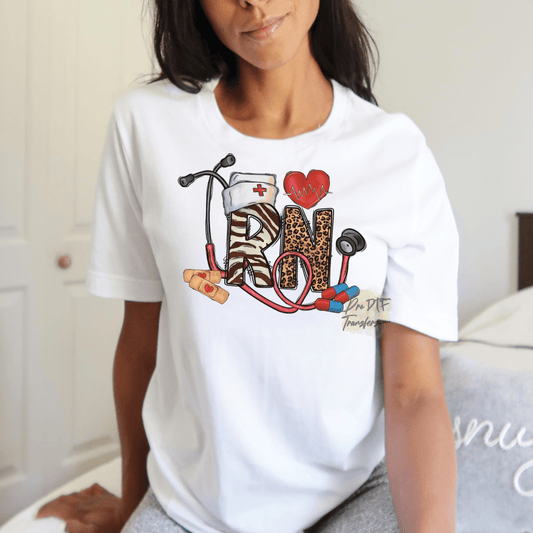 N176 RN Nurse Full Color DTF Transfer - Pro DTF Transfers